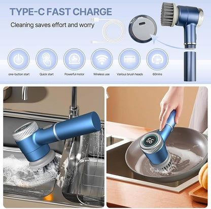 5-in-1 Electric Cleaning Brush in use