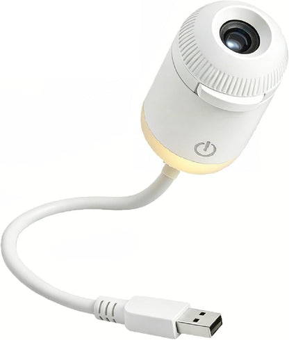 Portable Mini USB Starry Sky Projection Lamp in a dark room