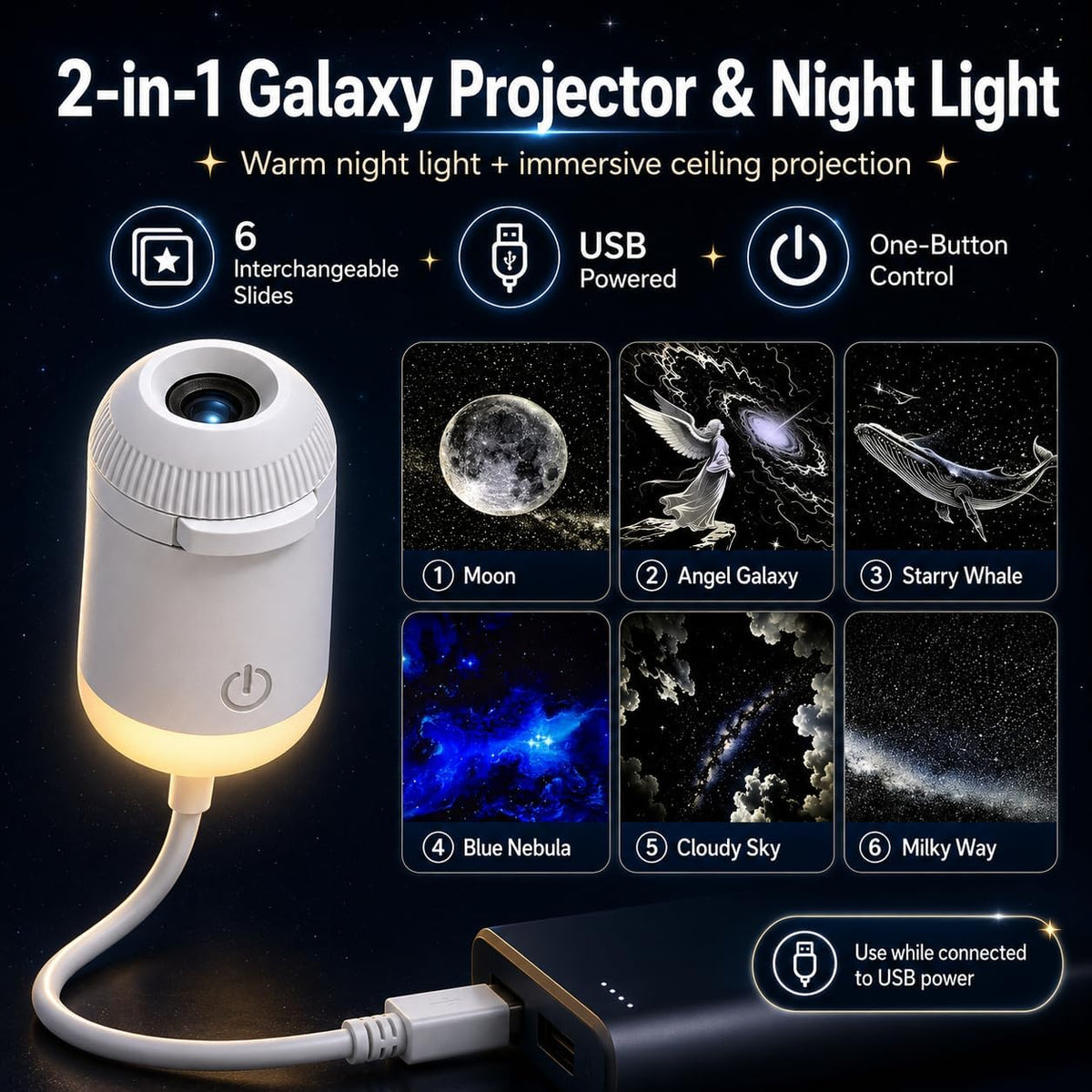 Starry Sky Projection Lamp product photo