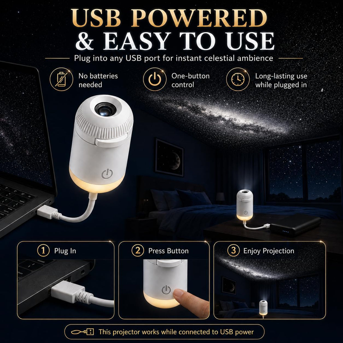 Starry Sky Projection Lamp product photo