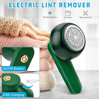 Rechargeable Lint Remover removing lint from sweater