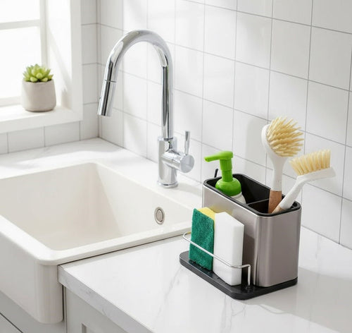 Stainless Steel Sink Organizer Caddy - sink view