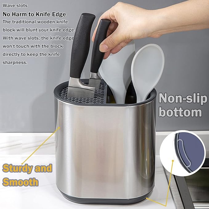Stainless Steel Storage Rack - holding utensils