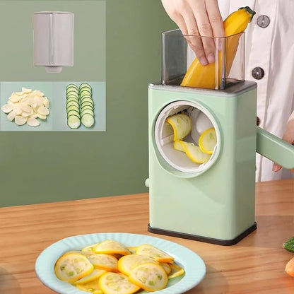 Stainless Steel Vegetable Cutter in use